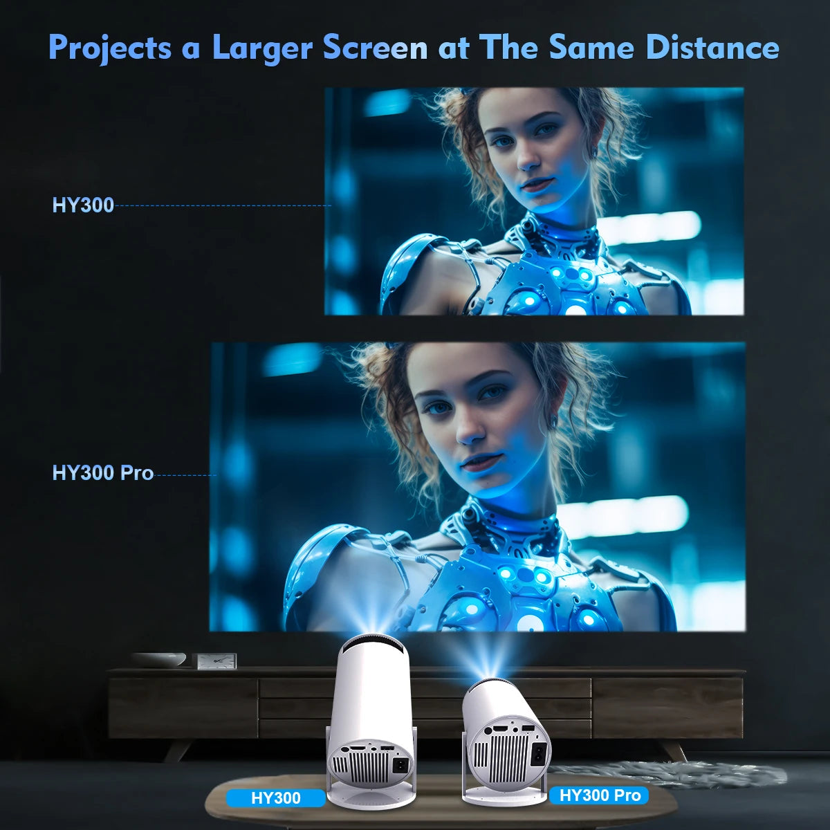 Projector Magcubic - Portable HY300 Pro 4K Android 11 – WiFi & BT5.0 Pro. - Cinema Anywhere