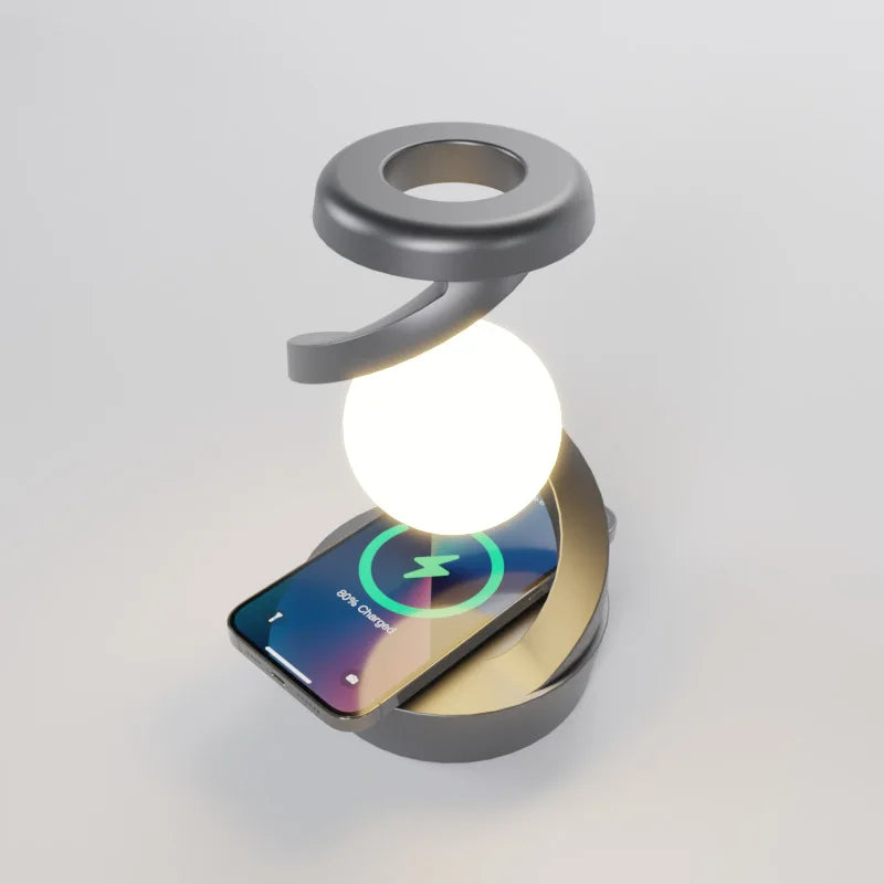 Rotating Floating Wireless Charging Night Light